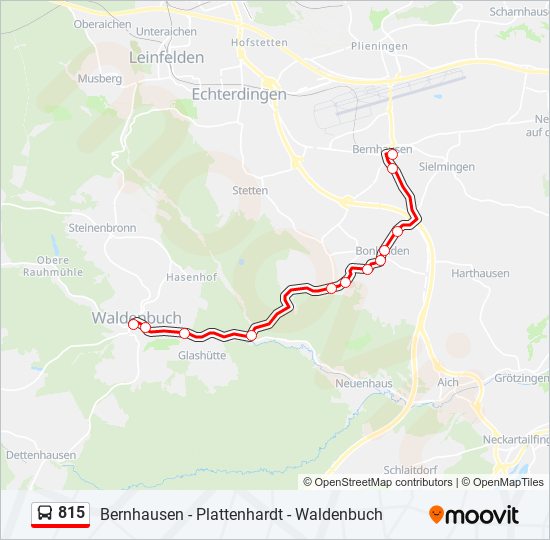 815 bus Line Map