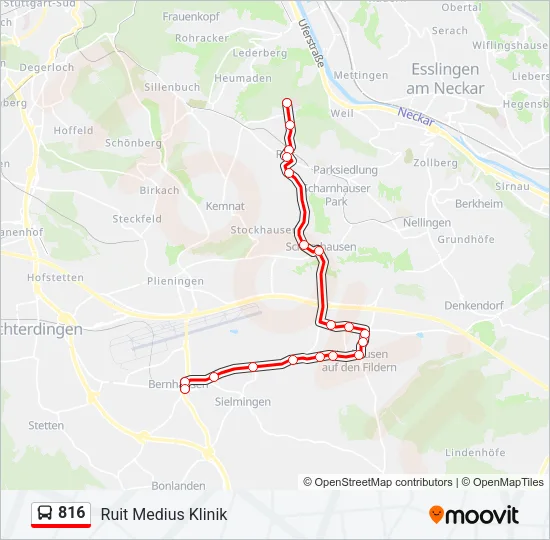 816 Bus Line Map