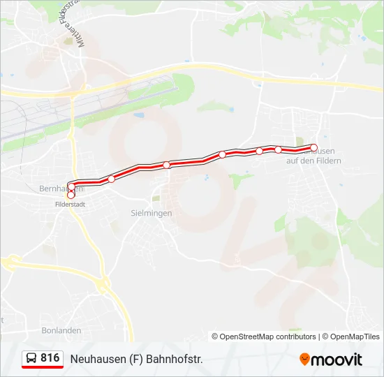 816 Bus Line Map