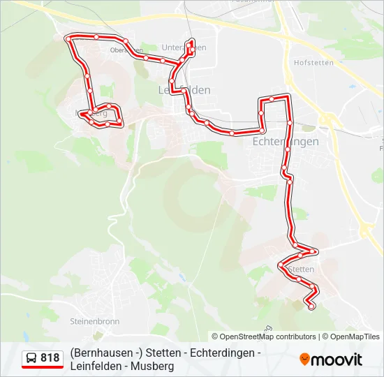818 Bus Line Map