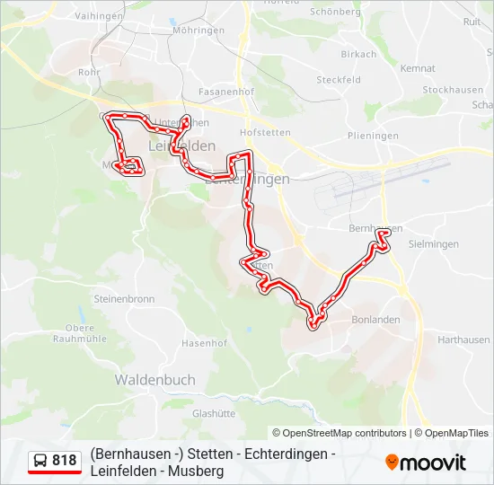 818 Bus Line Map