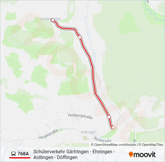 768A Bus Line Map