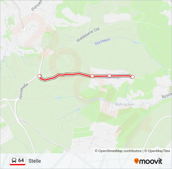64 Bus Line Map