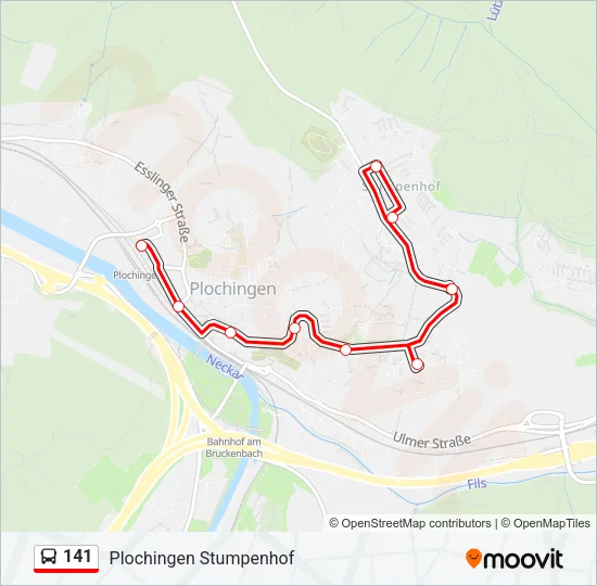 141 Bus Line Map