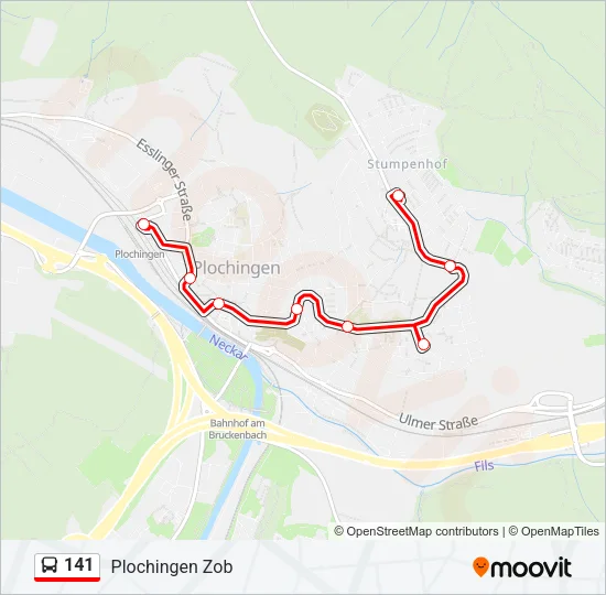 141 Bus Line Map