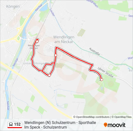 152 Bus Line Map