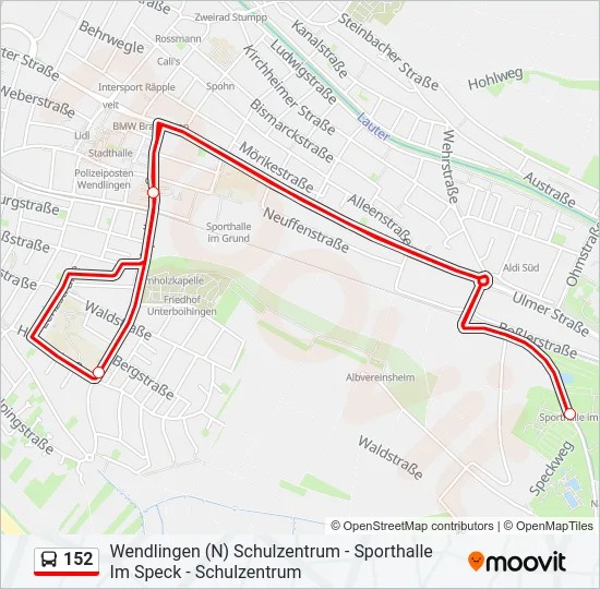 152 Bus Line Map