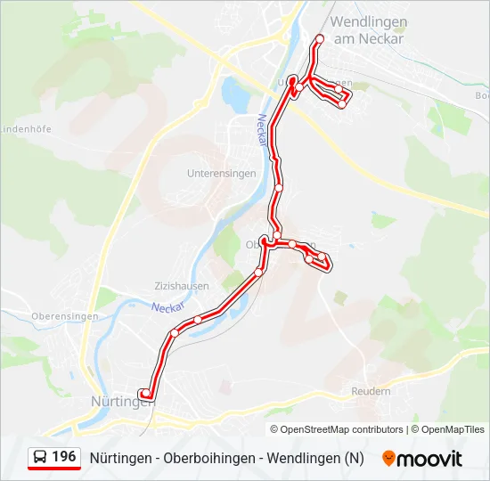 196 Bus Line Map