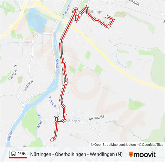 196 Bus Line Map