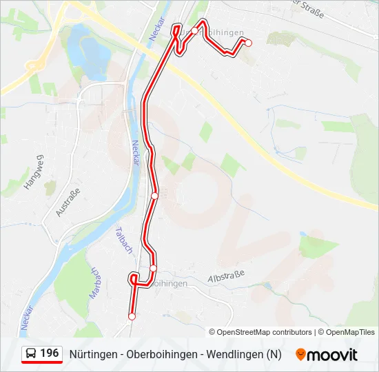 196 Bus Line Map
