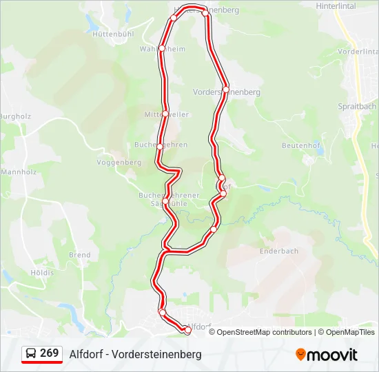 269 Bus Line Map