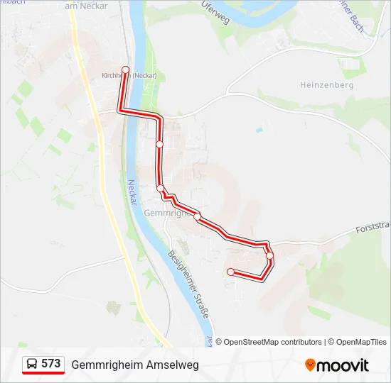 Автобус 573: карта маршрута