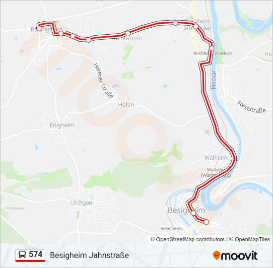 Автобус 574: карта маршрута