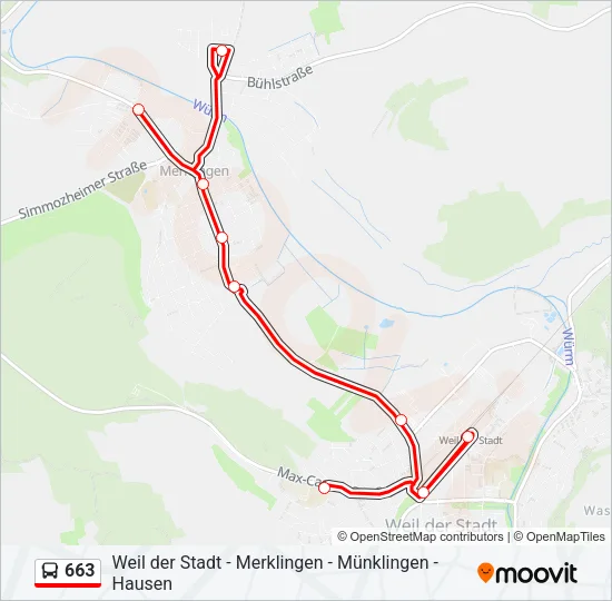 663 Bus Line Map