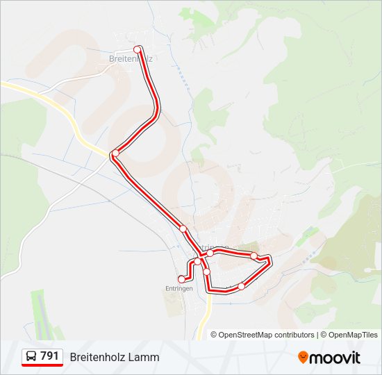 791 Bus Line Map