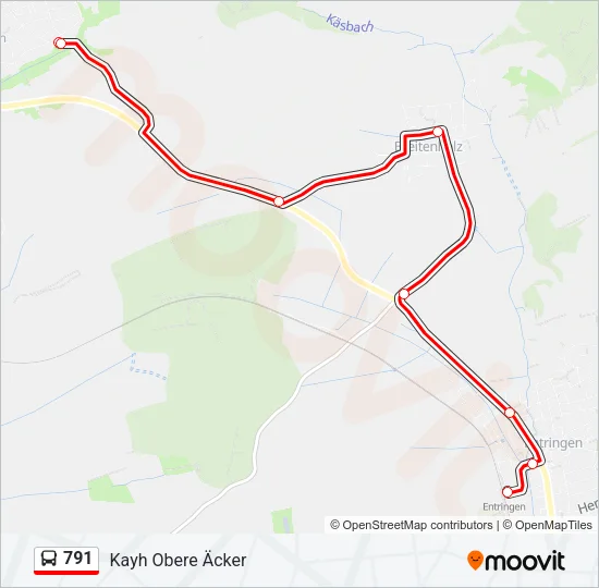 791 Bus Line Map