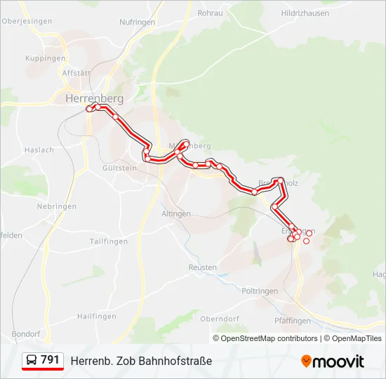 791 Bus Line Map