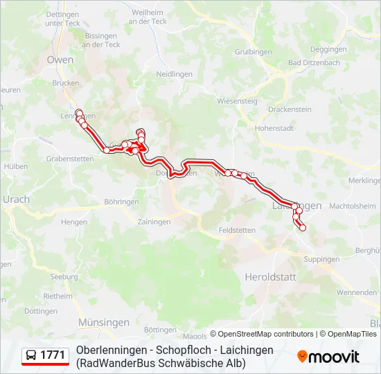 1771 Bus Line Map