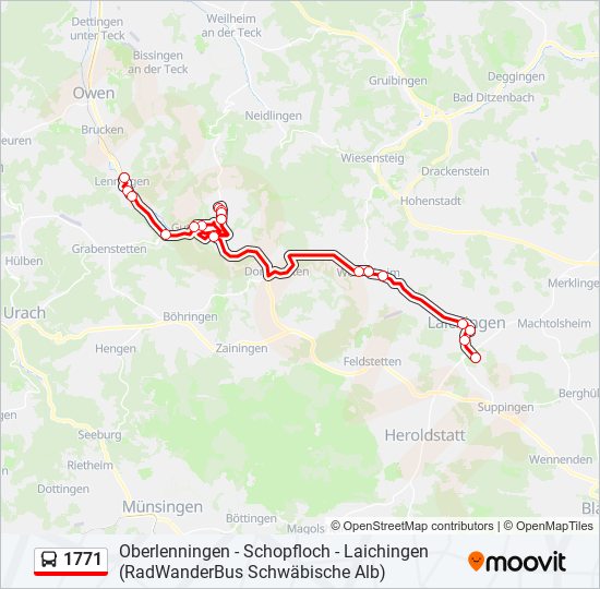 1771 bus Line Map