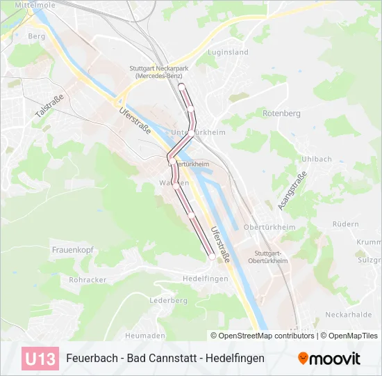 U13 Subway Line Map
