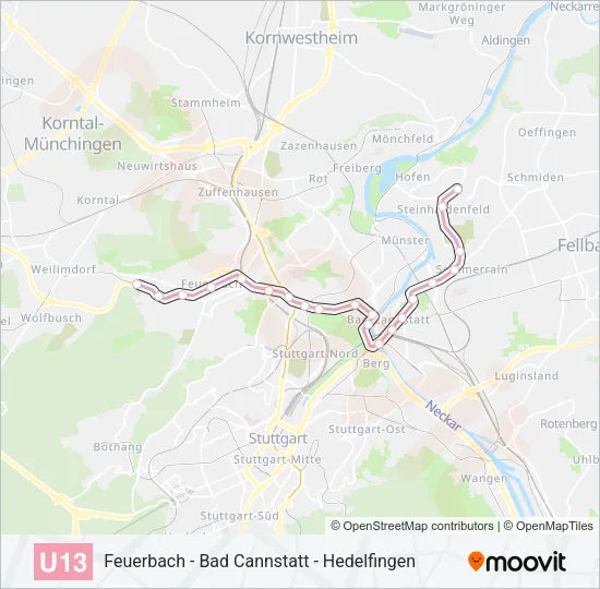 U13 Subway Line Map