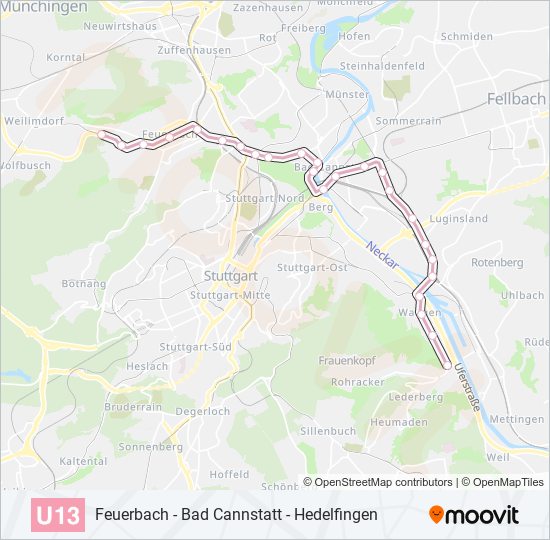 U-Bahnlinie U13 Karte