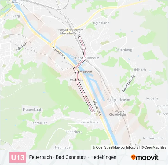 U13 Subway Line Map
