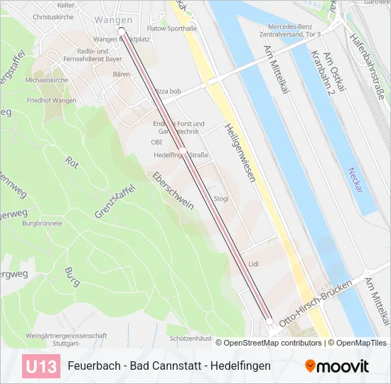 U13 Subway Line Map