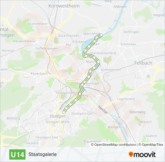 U14 Subway Line Map