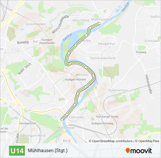 U14 Subway Line Map