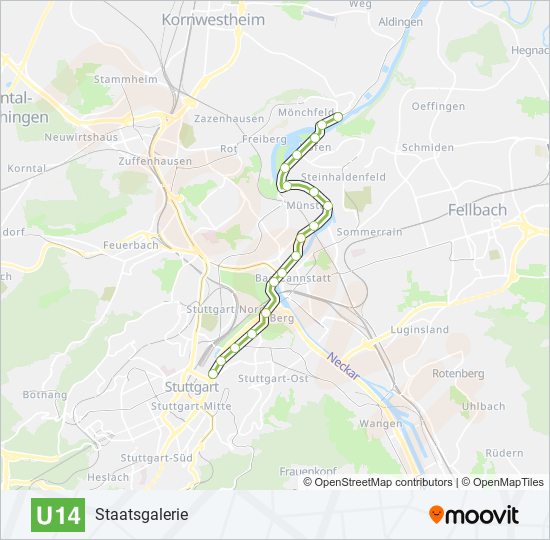U-Bahnlinie U14 Karte