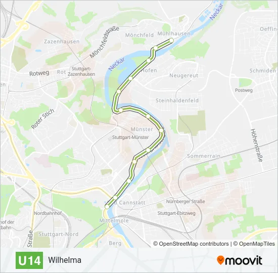 U14 Subway Line Map