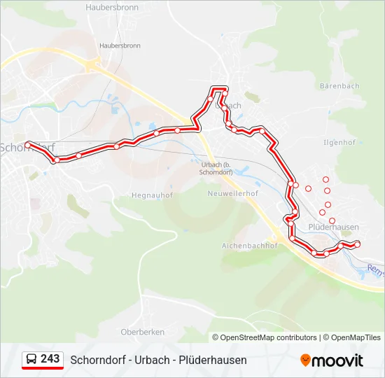 243 Bus Line Map