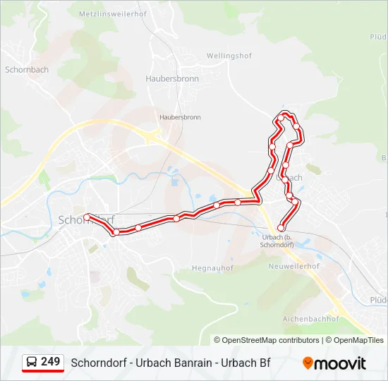 249 Bus Line Map