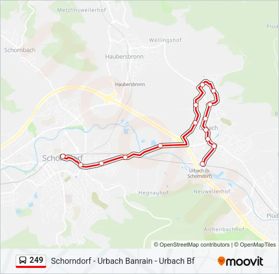 249 Bus Line Map