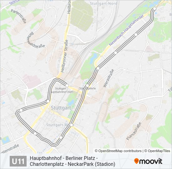 U11 Subway Line Map