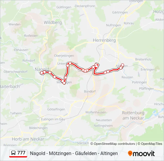 777 Bus Line Map