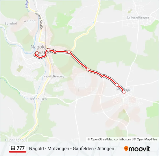 777 Bus Line Map