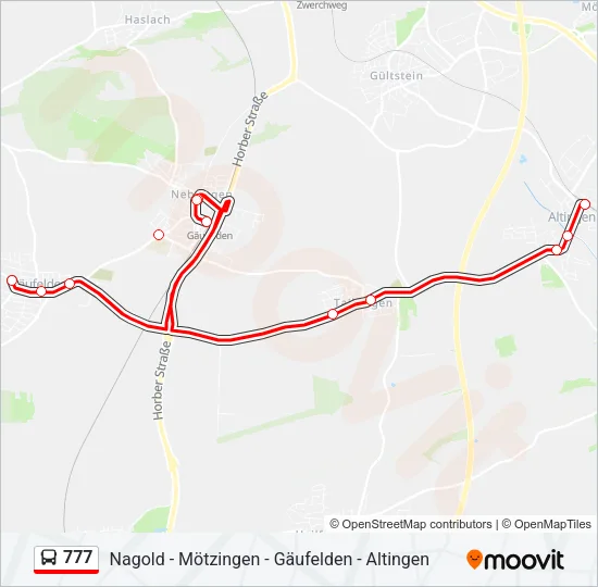 777 Bus Line Map