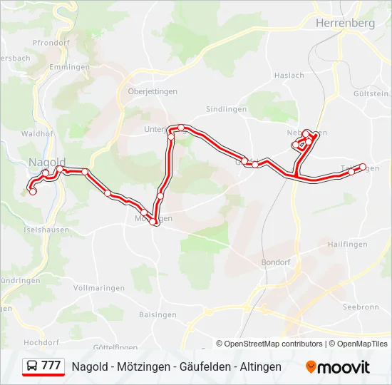777 Bus Line Map