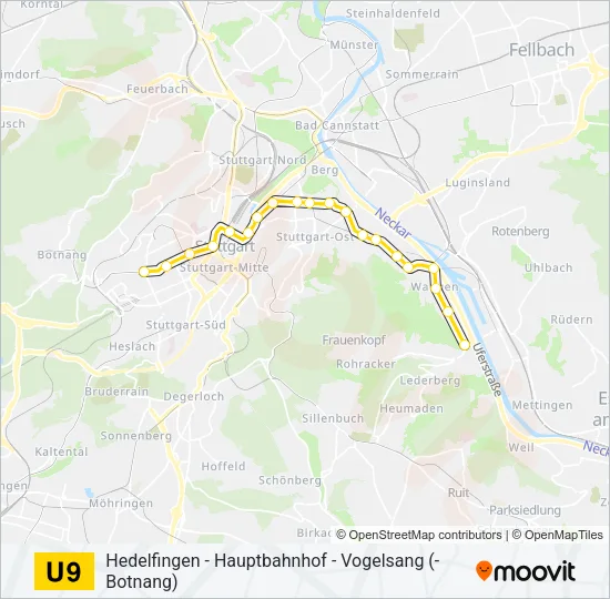 U9 Subway Line Map