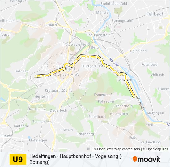 U9 Subway Line Map