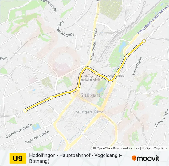 U9 Subway Line Map