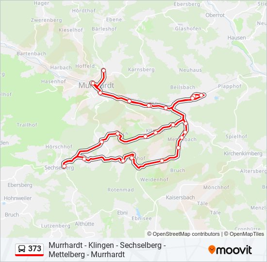 Автобус 373: карта маршрута