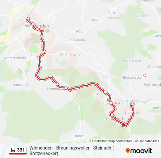 331 Bus Line Map