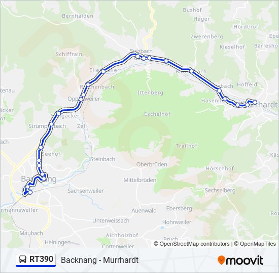 RT390 bus Line Map