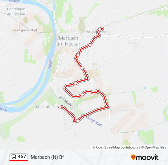 457 Bus Line Map