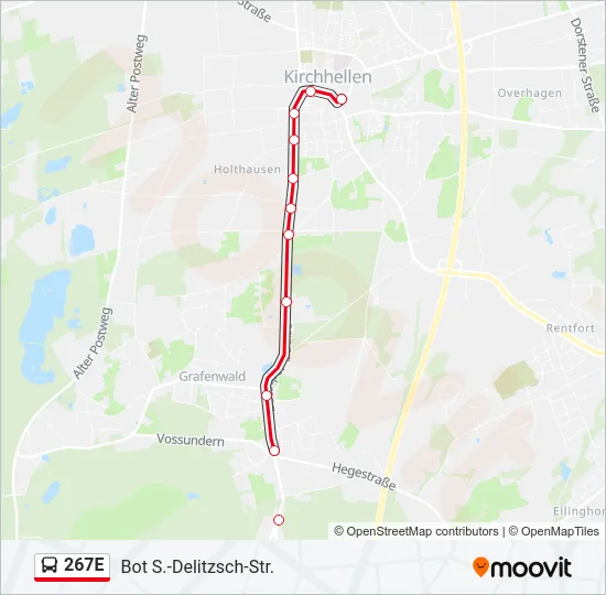 267E Bus Line Map