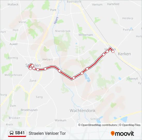 SB41 Bus Line Map
