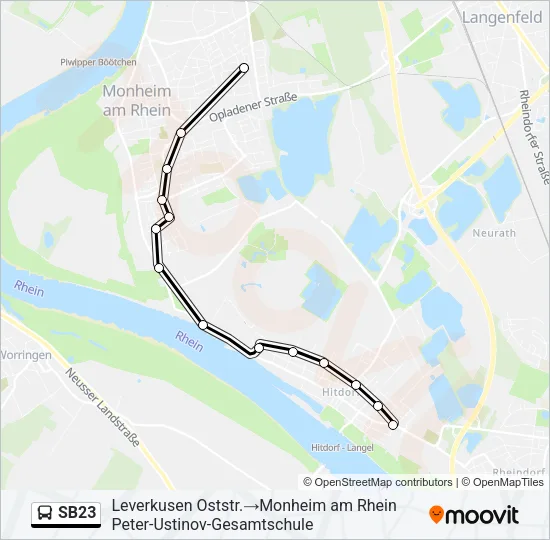 SB23 Bus Line Map